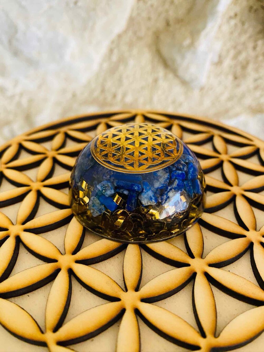 Dôme Lapis Lazuli Fleur de vie – Image 2