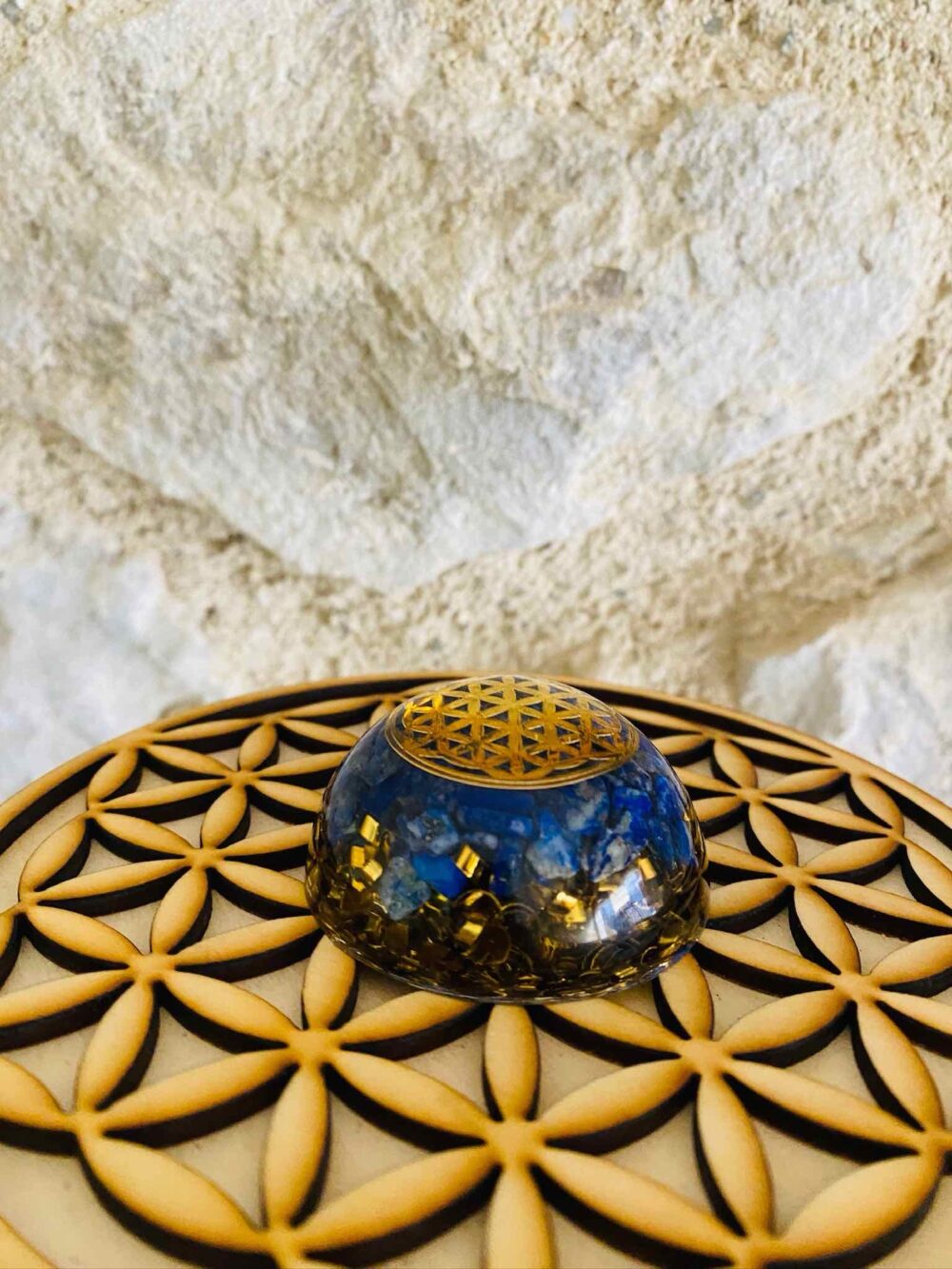 Dôme Lapis Lazuli Fleur de vie – Image 3