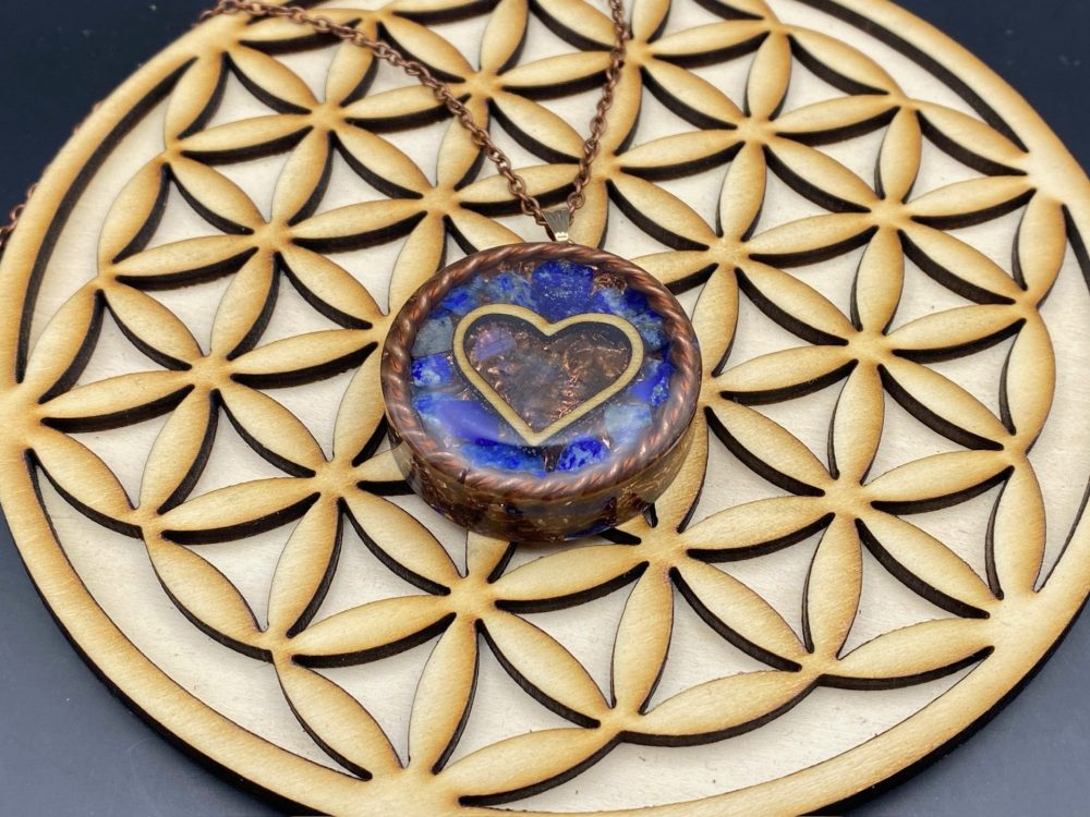 Pendentif Coeur Lapis Labradorite – Image 2